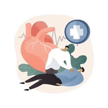 CPR abstract concept vector illustration. Stock Illustration