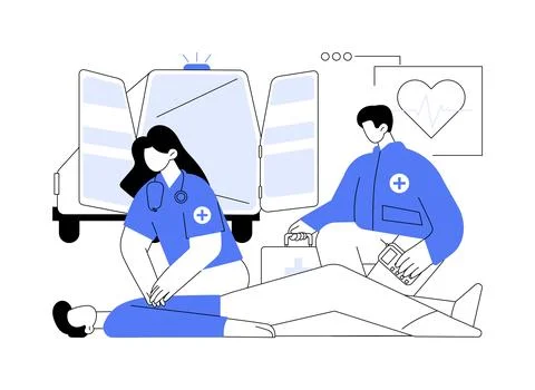 CPR abstract concept vector illustration. Stock Illustration