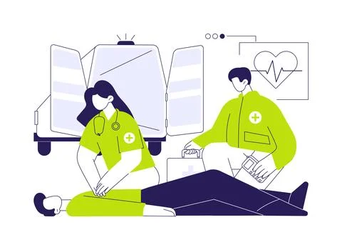 CPR abstract concept vector illustration. Stock Illustration