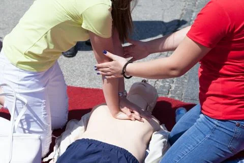 CPR and first aid class Foto stock