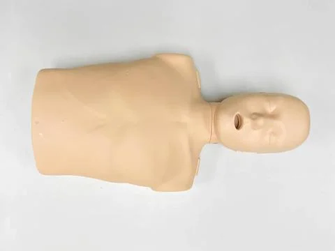 CPR dummy on white background for first aid and cardiopulmonary resuscitat... Foto stock