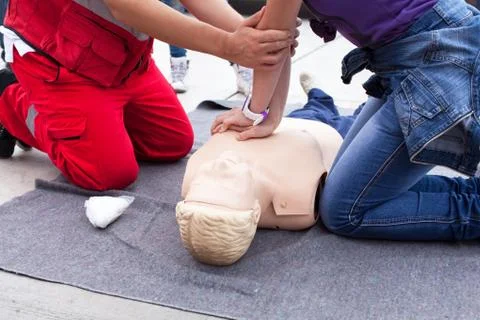 CPR. first aid. 写真素材