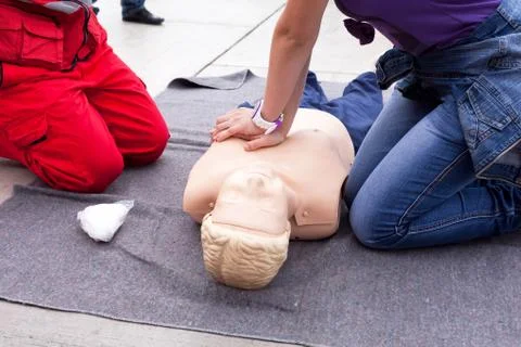 CPR. First aid. Foto stock