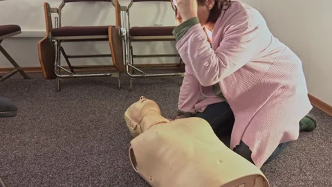 CPR First Aid Training Concept Stock Footage 231897724