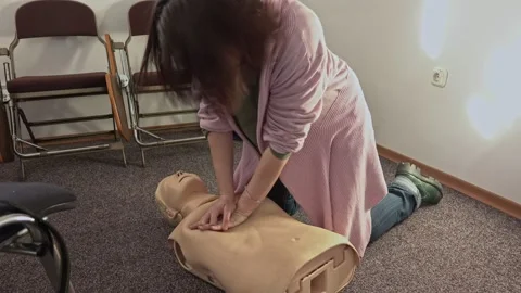 CPR First Aid Training Concept Stock Footage 231897792