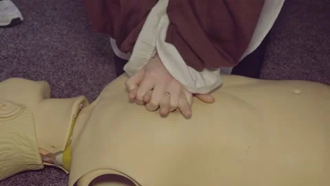 CPR First Aid Training Concept Stock Footage 242153990