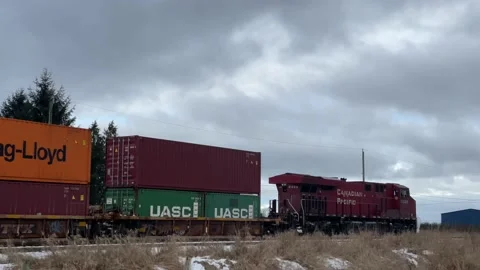 CPR Freight Train Stock Footage 167859030