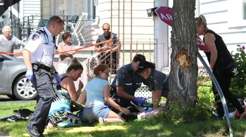 CPR - Motorcycle Crash Stock Footage 52613798