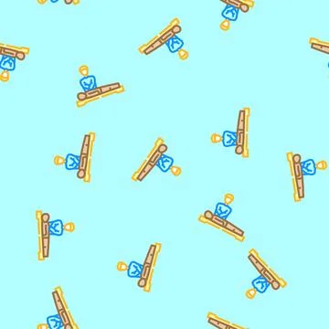 Cpr procedure ambulance vector seamless pattern Stock Illustration