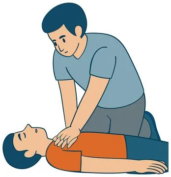 CPR Procedure Vector Illustration Stock Illustration