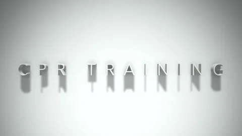 cpr training 3D title animation white te... | Stock Video | Pond5