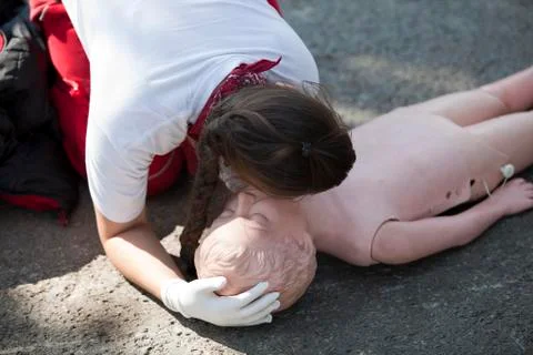 Cpr training Stock Photos