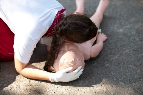 Cpr training Stock Photos