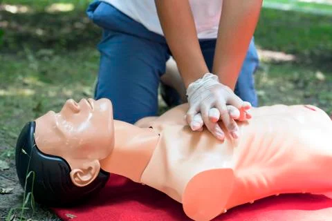 Cpr training Stock Photos