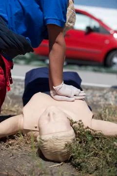 Cpr training Foto stock