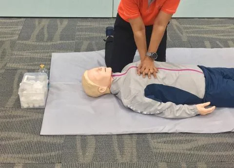 CPR training Stock Photos