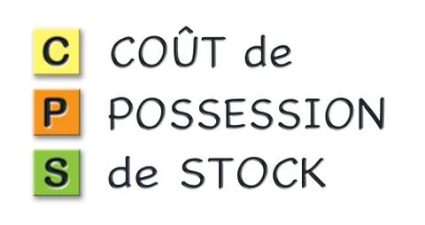 CPS initials in colored 3d cubes with meaning in french language Stock Illustration