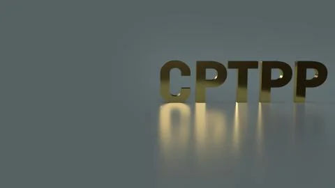 The cptpp or Comprehensive and Progressive Agreement for Trans Pacific Partne Stock Illustration