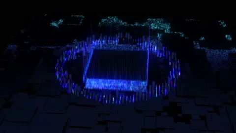 CPU abstract representation 3D. A computer processor with connections. 库存影片 235407360