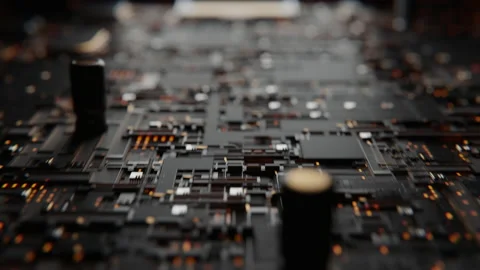 CPU And Other Components Drop In Place Video stock 197359066