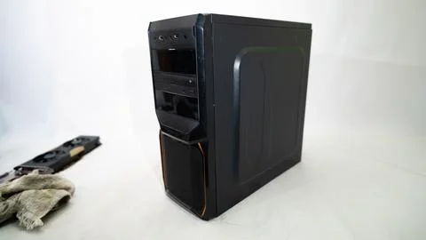 CPU Black Computer Case - 스톡 사진