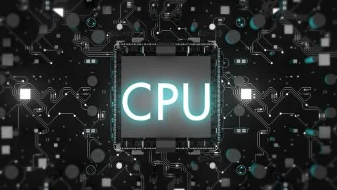 Cpu board in hardware processor Electronic Closeup , technology hi tech futurist 写真素材