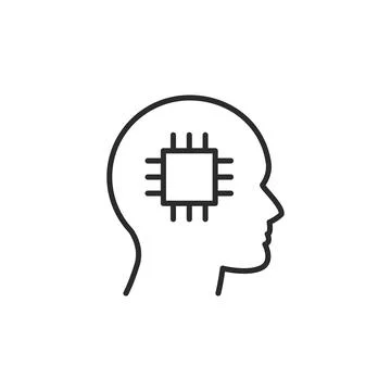 CPU Brain Icon Illustrazione stock