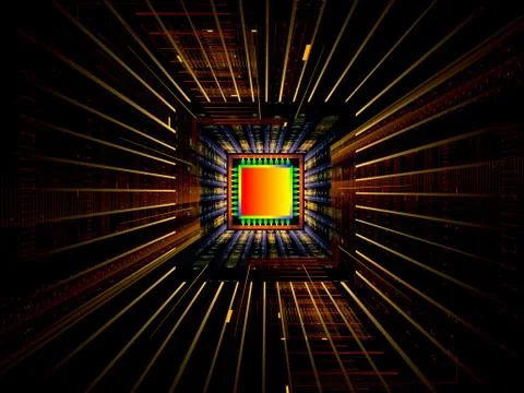 CPU Burst Stock Illustration