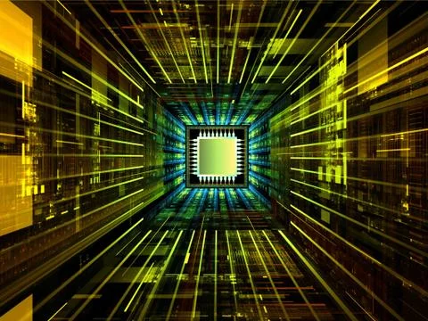 CPU Burst Stock Illustration