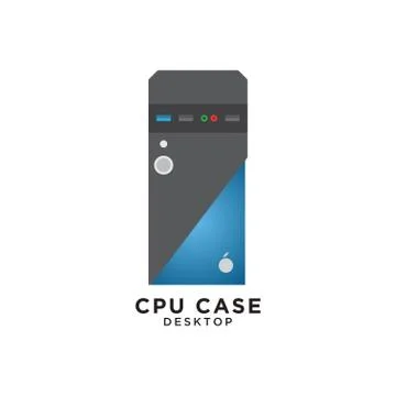 CPU case graphic design template Stock Illustration