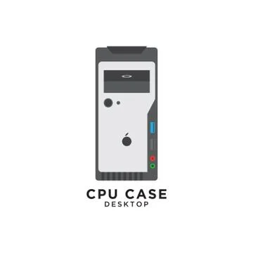 CPU case graphic design template Stock Illustration
