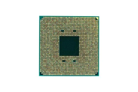 CPU. Central processing unit, isolated on white background. Stockfoto's
