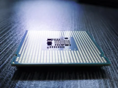 CPU (Central processing unit) microchip 스톡 사진