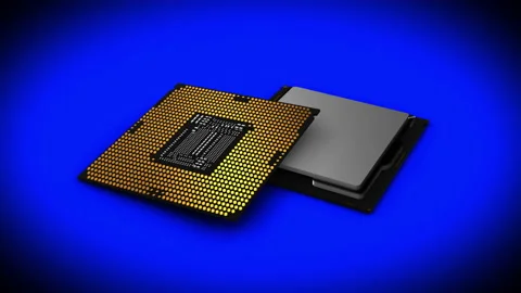 CPU (central processing unit) rotation loop Stock Footage 131868470