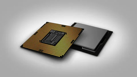 CPU (central processing unit) rotation loop Stock Footage 131868506