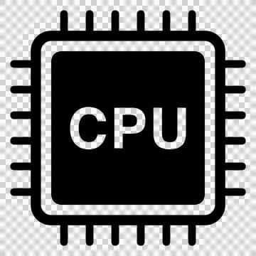 CPU, central processing unit simple icon Stock Illustration