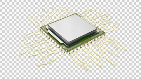 CPU central processor unit isolated. Central Computer Processors CPU concep.. イラスト素材