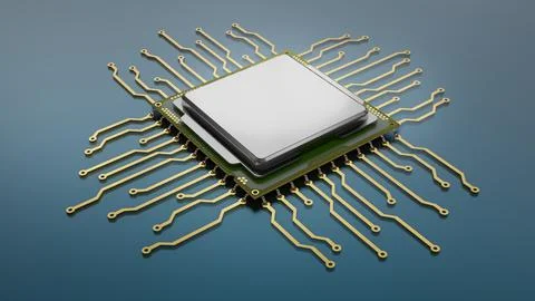 CPU central processor unit isolated. Central Computer Processors CPU concep.. 스톡 일러스트