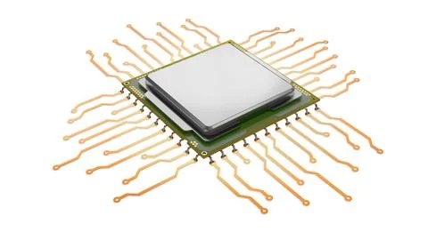 CPU central processor unit isolated. Central Computer Processors CPU concep.. 스톡 일러스트