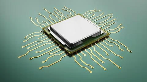 CPU central processor unit isolated. Central Computer Processors CPU concep.. Stockillustratie