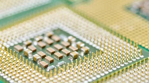 CPU, central processor unit, isolated background. Stock Photos