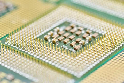 CPU, central processor unit, isolated background. Stock Photos