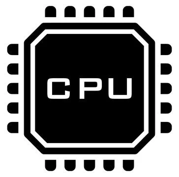 Cpu chip circuit technology illustration 스톡 일러스트