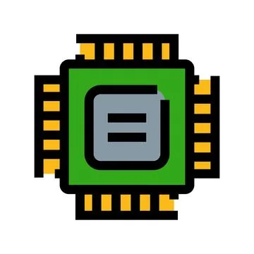 Cpu chip computing processing data microchip technology Stockillustratie