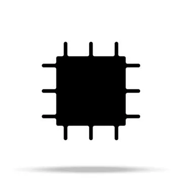 Cpu Chip Icon Vector Illustration Logo Template on white background Stock Illustration