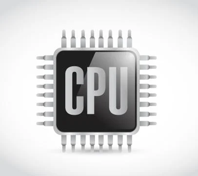 Cpu chip illustration design Stock Illustration