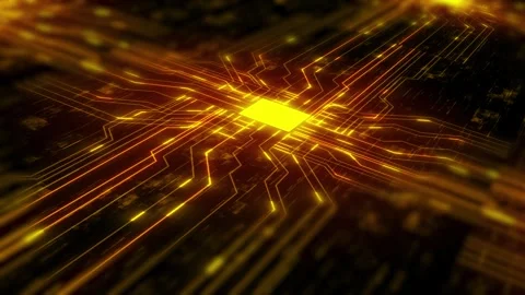 Cpu Chip Processor High Tech Big Data Transfer. 스톡 동영상 283452227