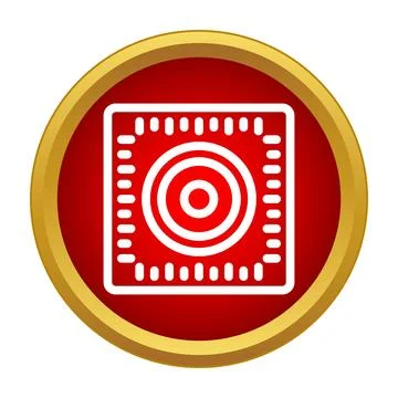 Cpu chip processor technology computing hardware icon 库存插图