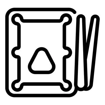 Cpu chipset pack with triangle shaped core for motherboard computing Stock Illustration