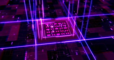 CPU Circuit Processing Data. Advanced AI Computer Chip. Stock Footage 236423738